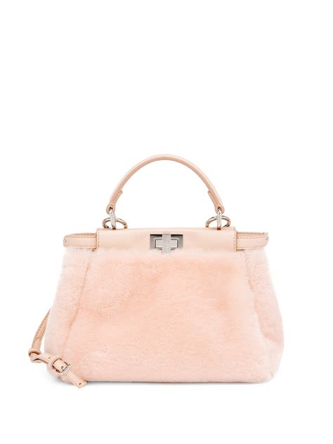 fendi mini peekaboo light pink|fendi peekaboo mini shearling.